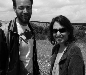 Henrik & Sandie at Macassar Dunes Cape Town 2013 bw