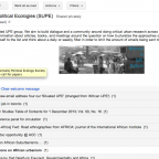 Join our email group. Send email to join_supe_list AT situatedecologies.net
